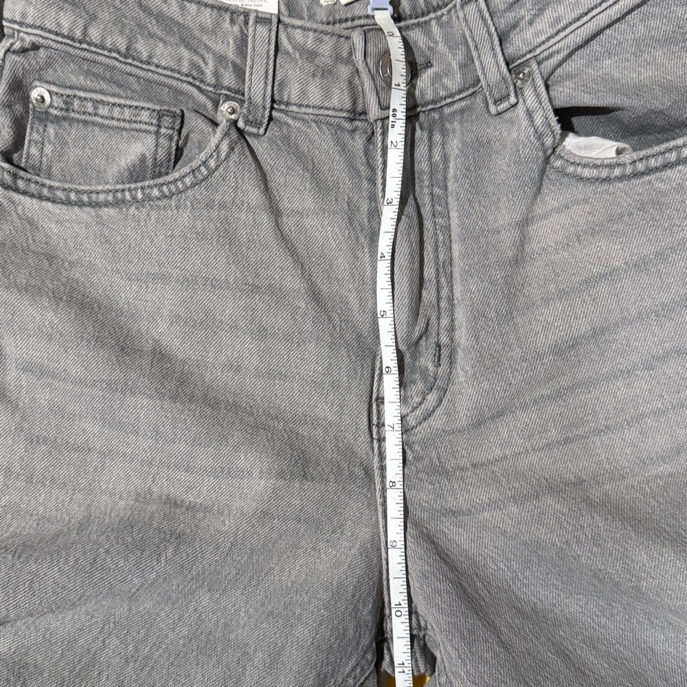 H&M WIDE LEG/HIGH WAIST LIGHT GREY JEANS Sz. 4 NWT - Picture 7 of 14